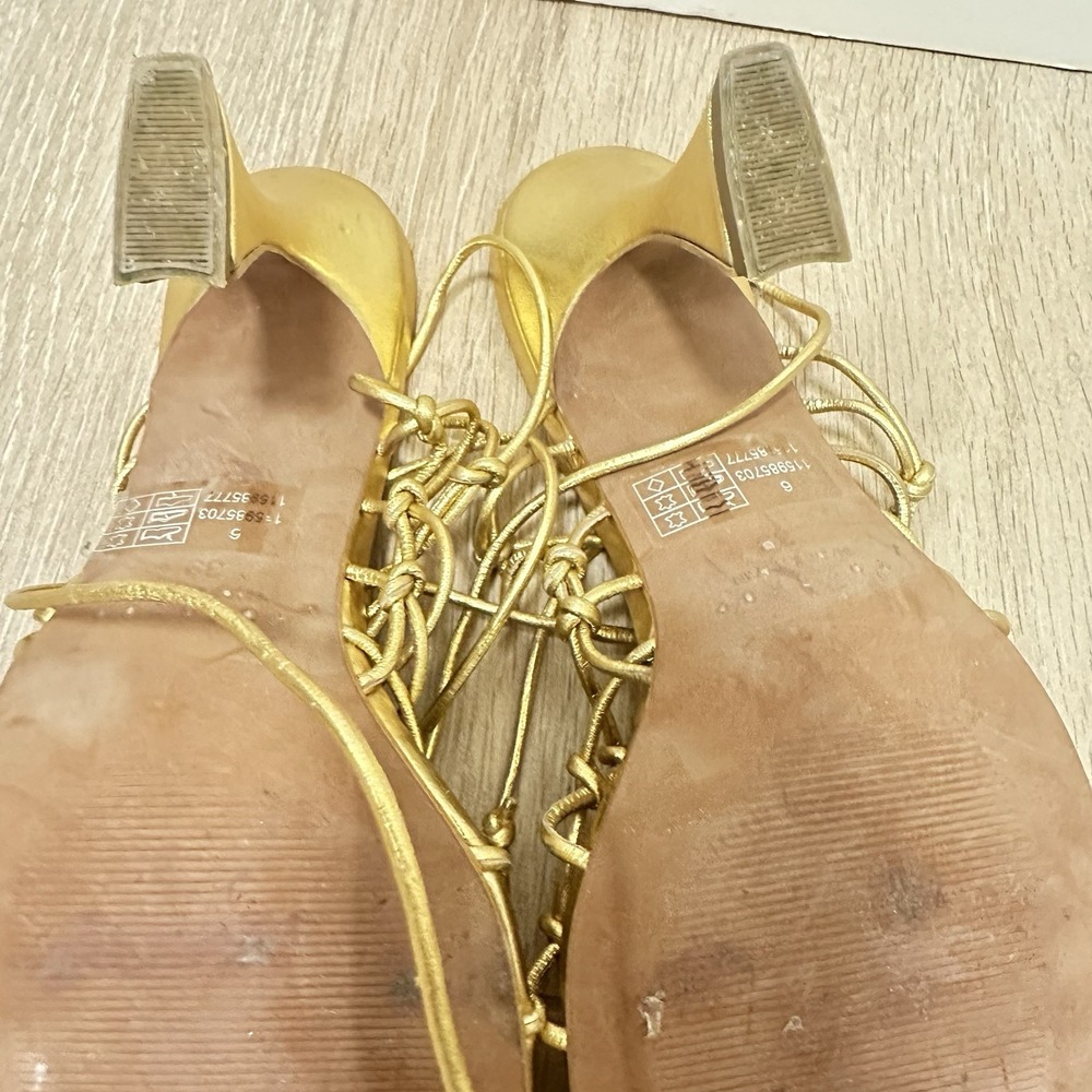 Top Shop Rafi Premium Leather Caged Heel Sandal 8.5 - Picture 8 of 10